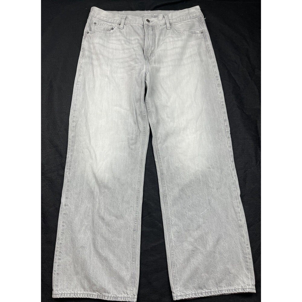 Old Navy Men’s Size 38x32 Baggy Fit Light Gray Acid Wash Denim Jean 2025